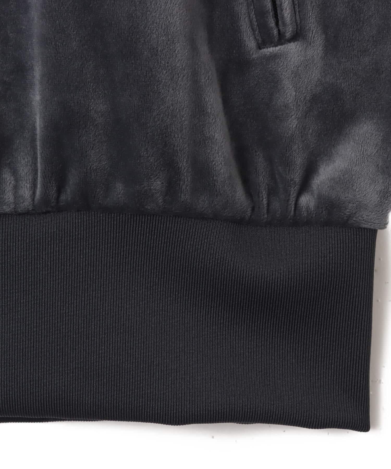 adidas FIREBIRD VELOUR TRACK TOP ダークグレーの画像