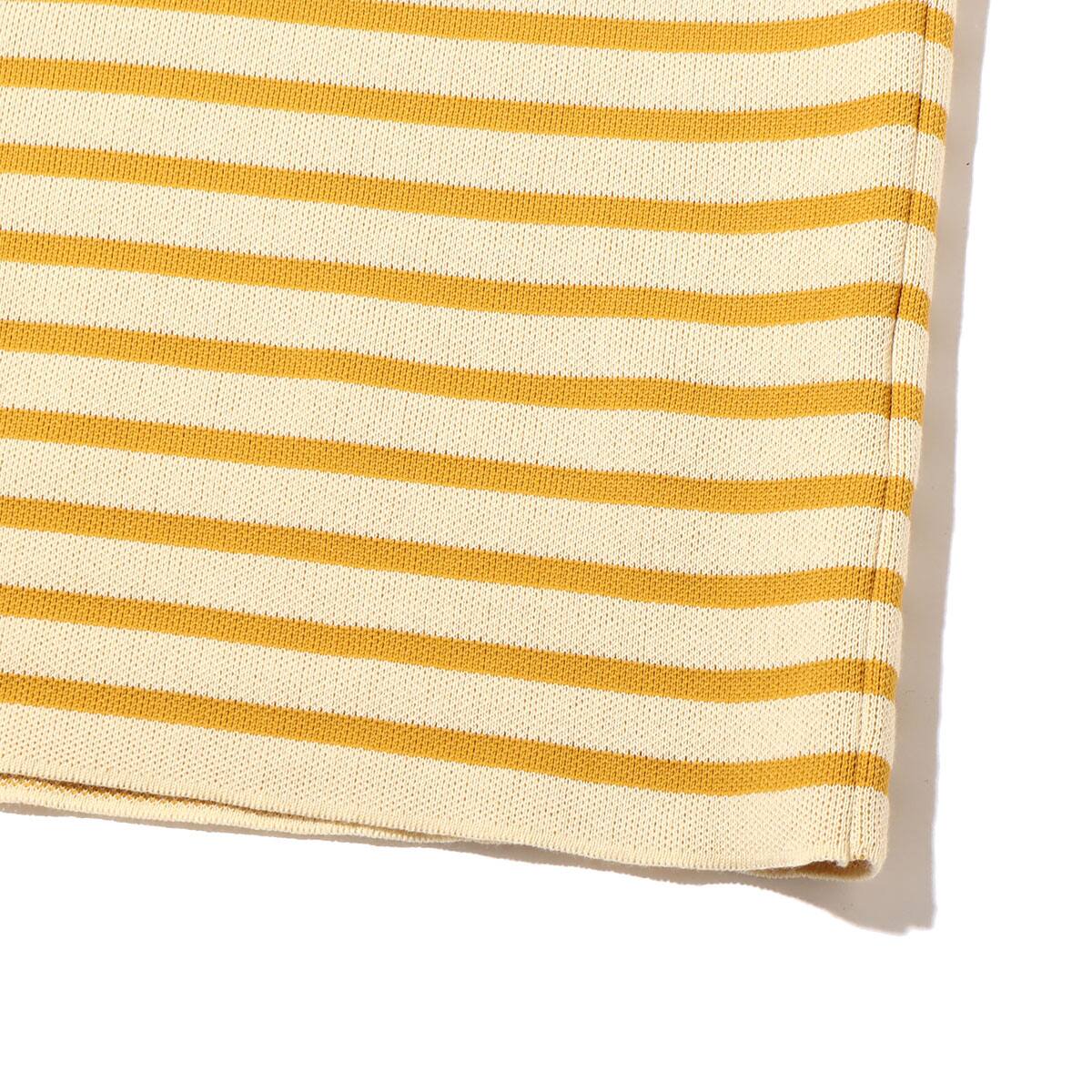 snow peak Co/Ny/Pe S/S Crew Neck Pullover Beige x Mustard 23SP-Iの画像