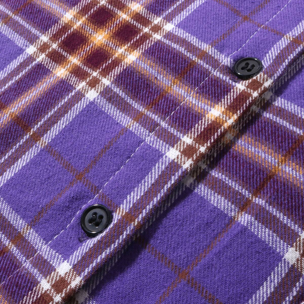 atmos pink ロング チェック シャツ PURPLEの画像