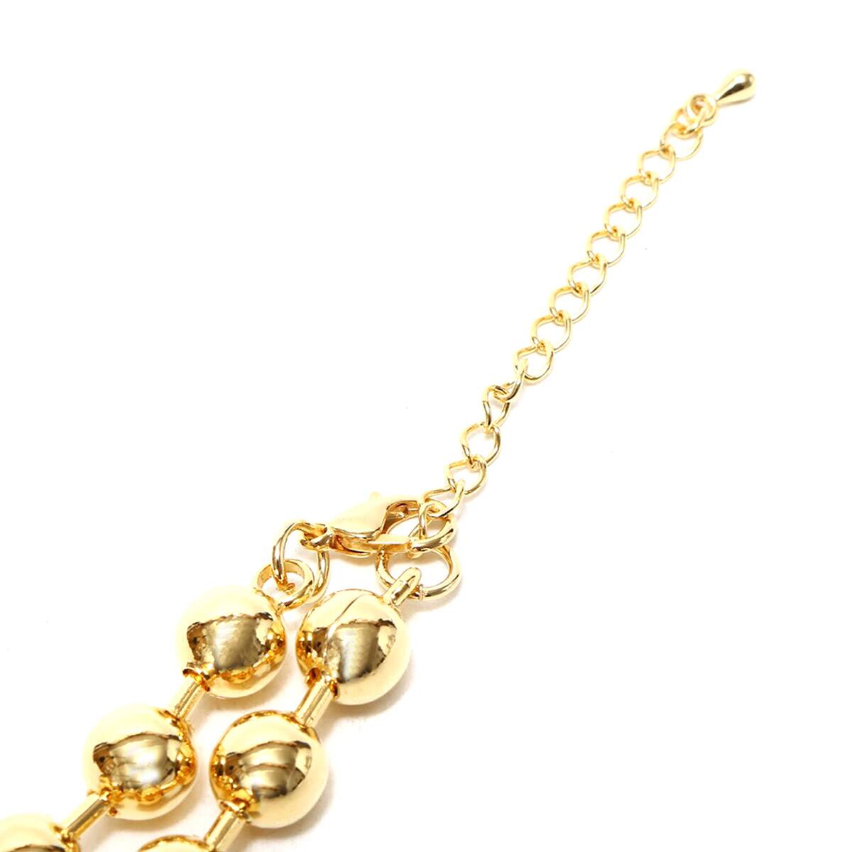 atmos pink ボールチェーン 2連ネックレス GOLDの画像