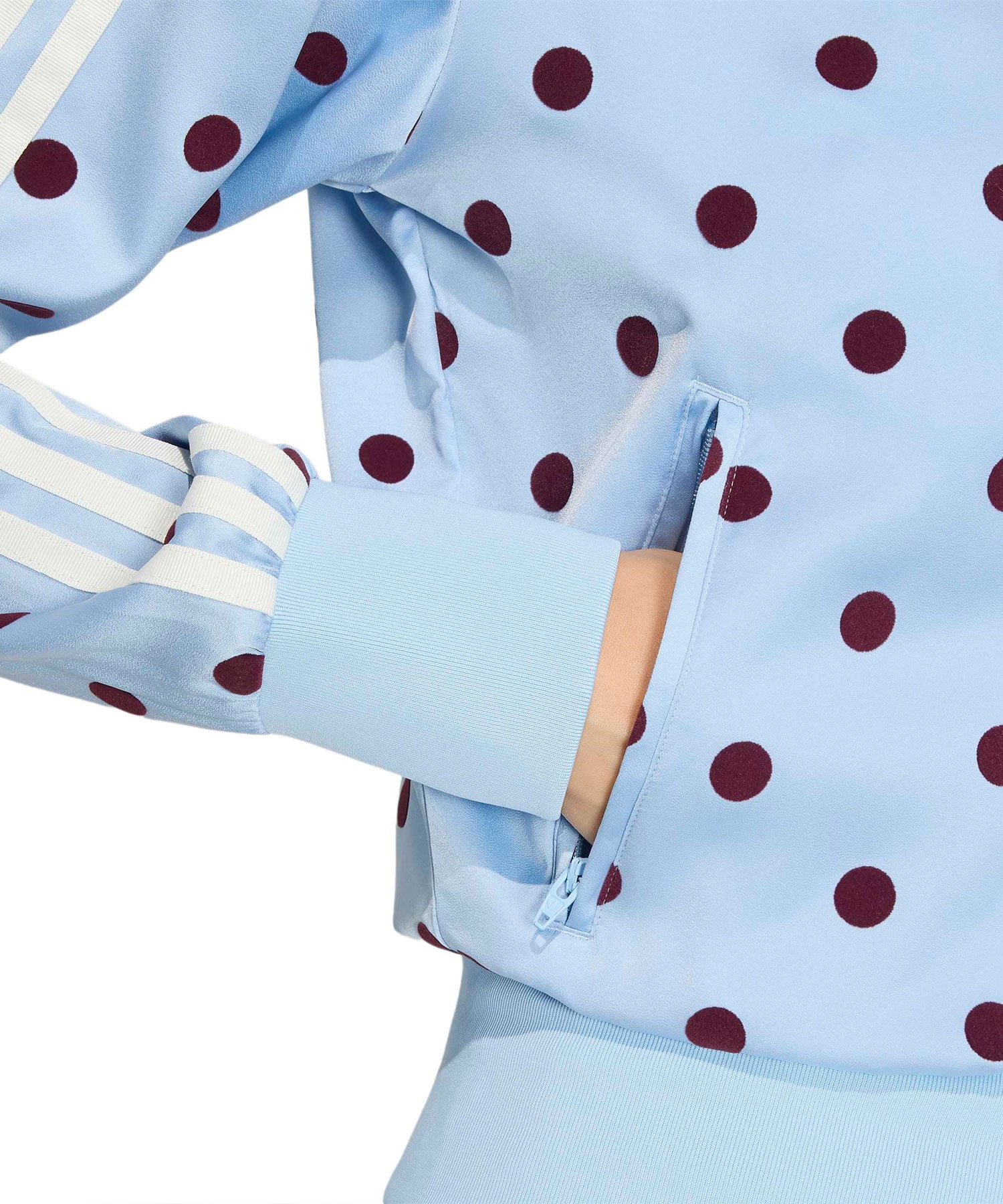 adidas SATIN POLKA DOTS TT Track Top クリアスカイの画像