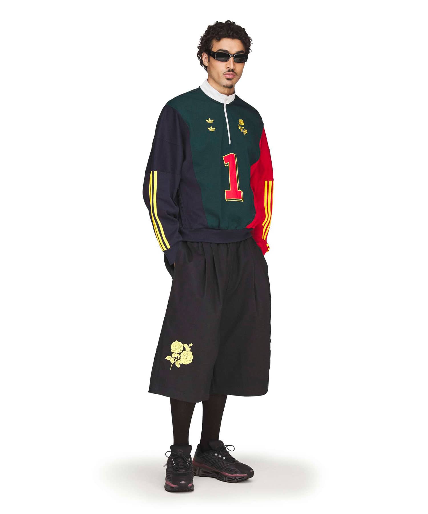adidas CHAVARRIA WATSONVILLE QUARTER ZIP オーロラアイビー/レジェンドインク/ベタースカーレットの画像