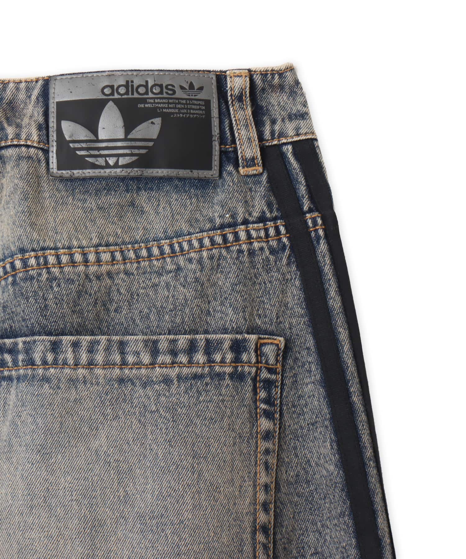 adidas ADILENIUM 5.0  DENIM JEANS カーキブラウンの画像