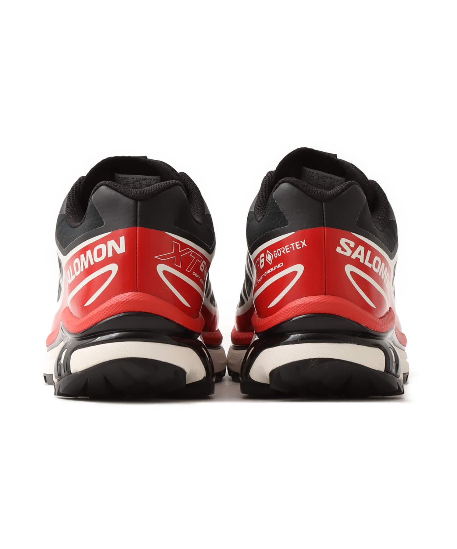SALOMON XT-6 GTX Black/Flame Scarlet/Vanilla Iceの画像