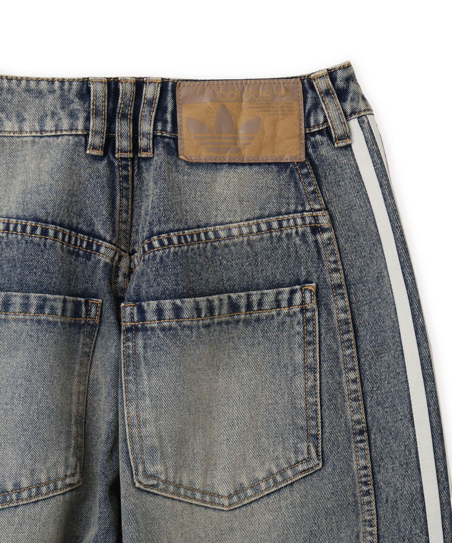 adidas DENIM BARREL PANTS インディゴデニムの画像