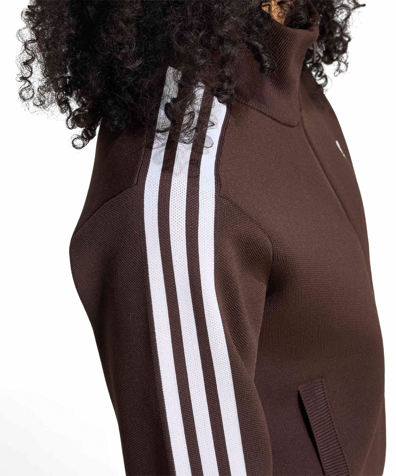 adidas ADILENIUM SLIM KNIT TRACK TOP オーロラコーヒーの画像