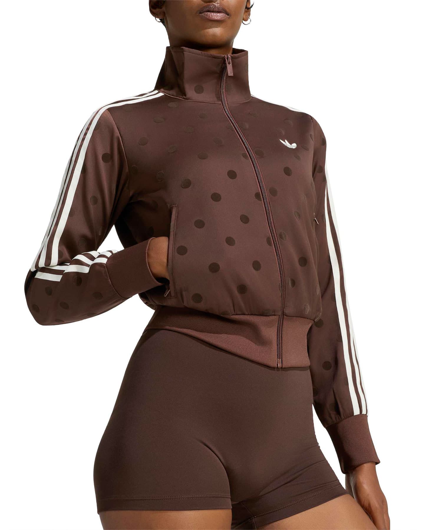adidas SATIN POLKA DOTS TT TRACK TOP オーバーンの画像