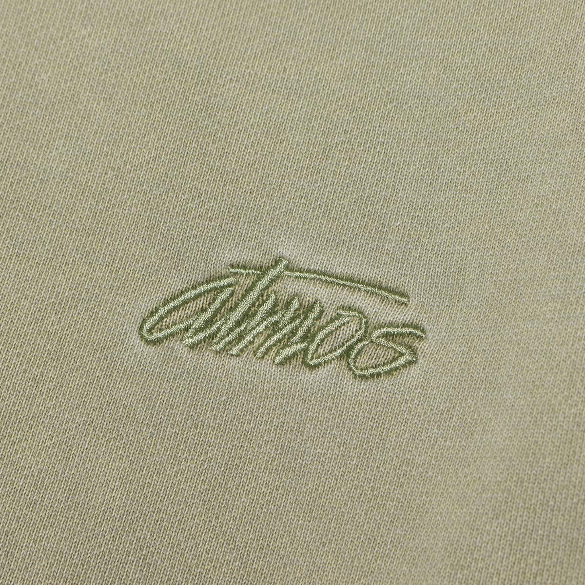 atmos Pigment Dyed Half Zip Sweatshirt KHAKIの画像