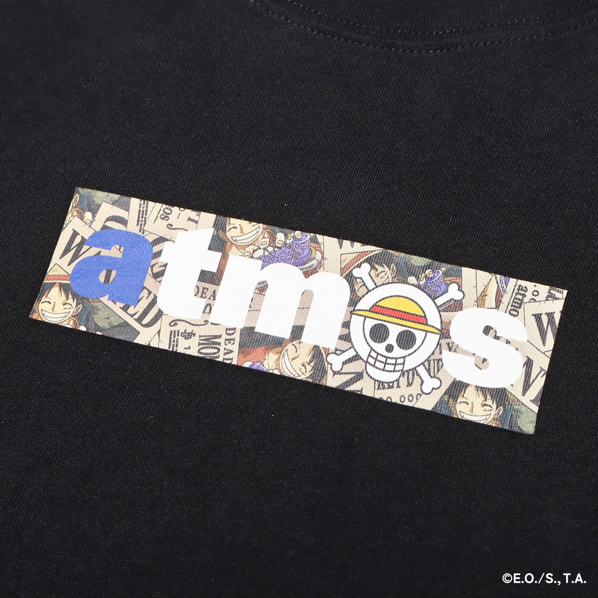 atmos × ONE PIECE WANTED POSTER BOX LOGO T-SHRTS BLACK atmos × ONE PIECE WANTED POSTER BOX LOGO T-SHRTS BLACK