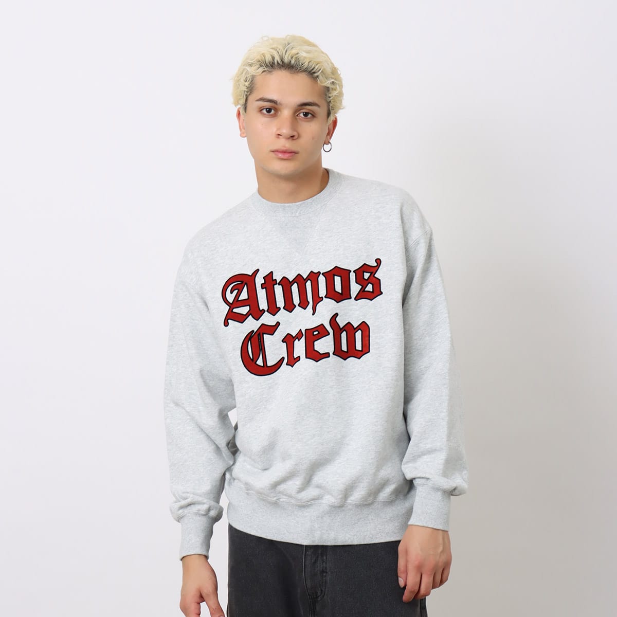 atmos Flocky Print Sweatshirt GRAY の画像