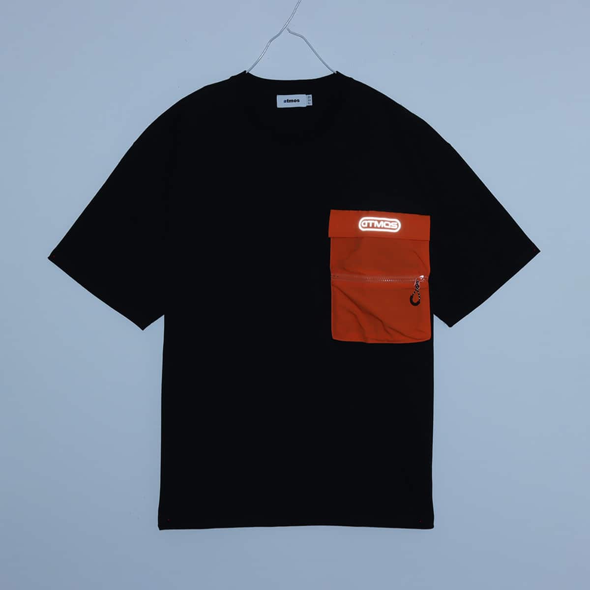 atmos Fishing T-shirt BLACK x ORANGE の画像