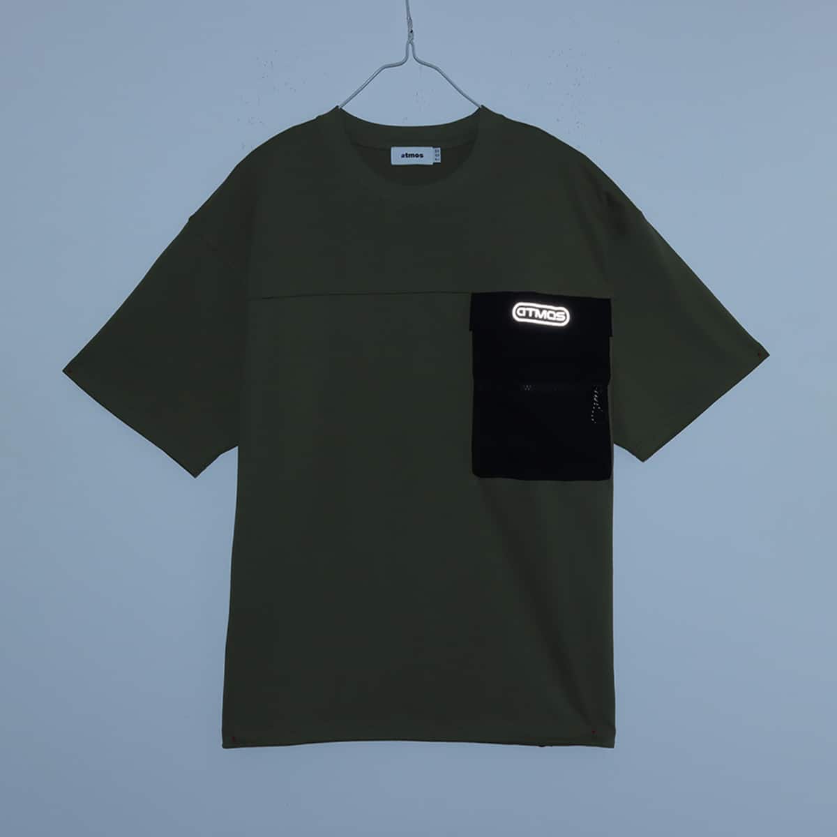 atmos Fishing T-shirt KHAKI x BLACK の画像