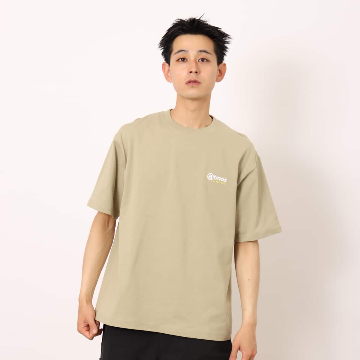 atmos @ Logo Print T-shirt KHAKIの画像