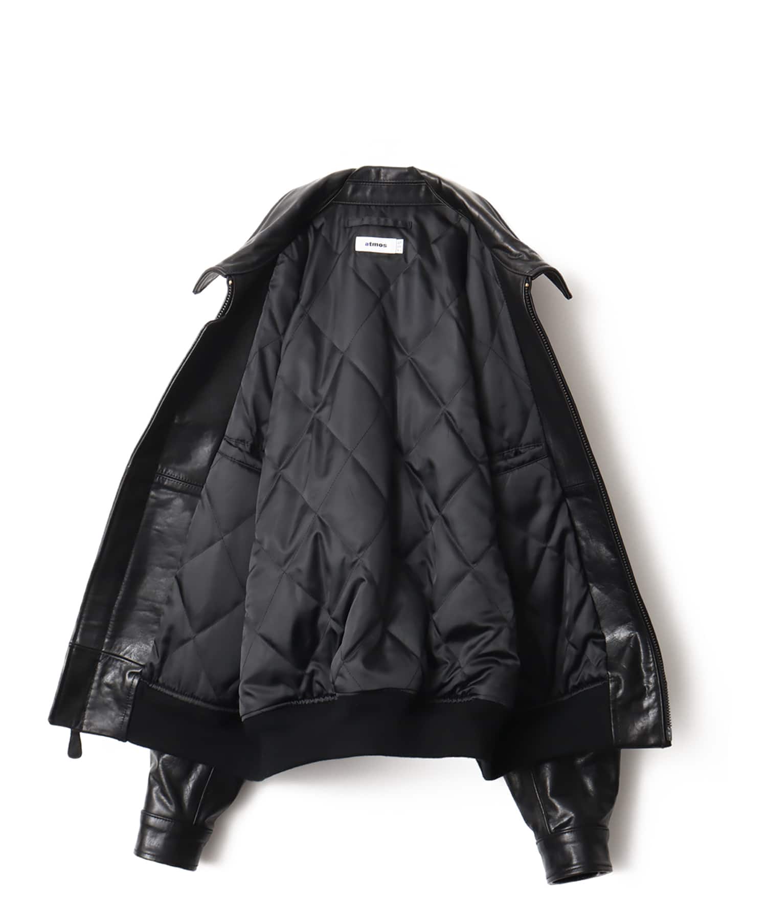 atmos Buffalo Leather Jacket BLACKの画像
