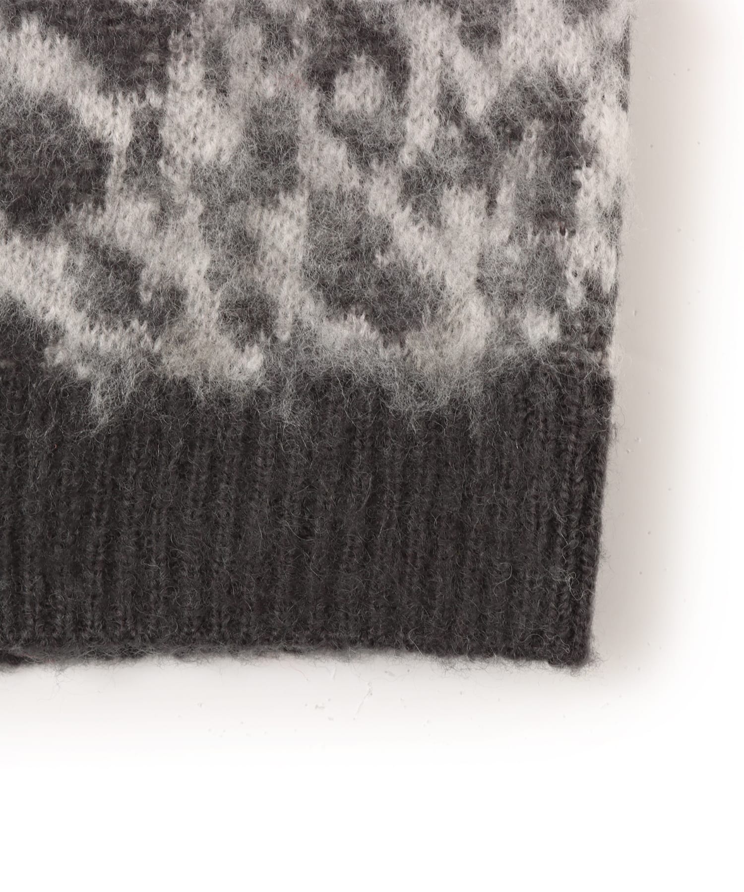 atmos Mohair Cardigan GRAY LEOPARDの画像