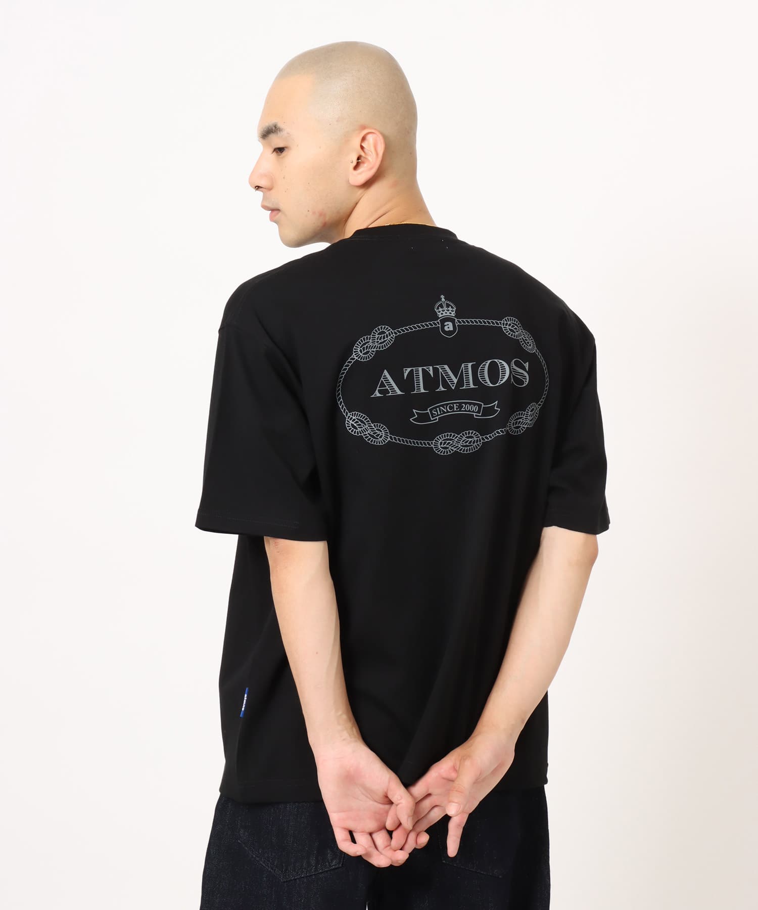 atmos Emblem Logo T-shirt BLACKの画像