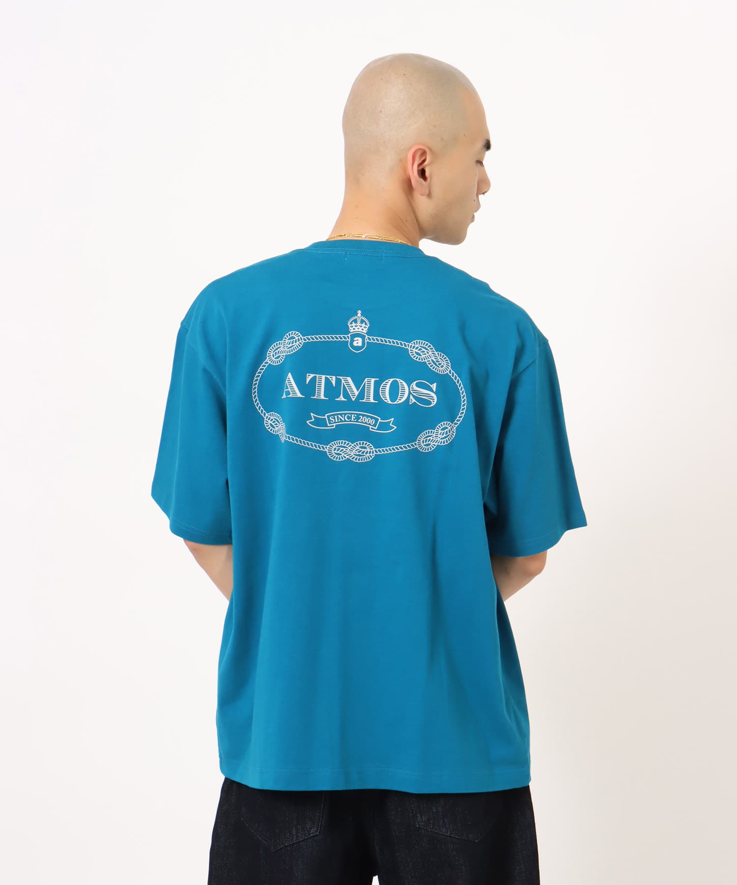 atmos Emblem Logo T-shirt BLUEの画像