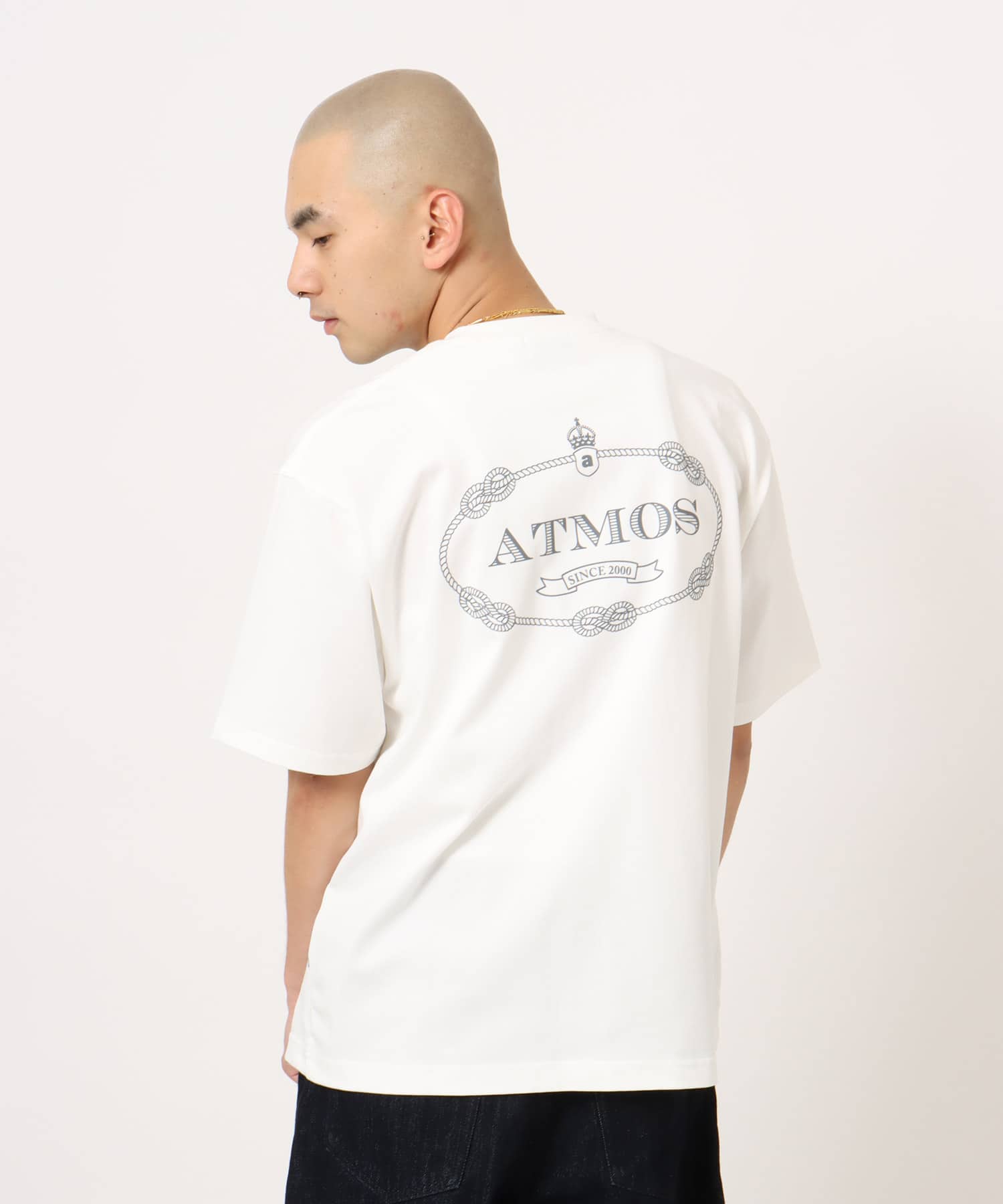 atmos Emblem Logo T-shirt WHITEの画像