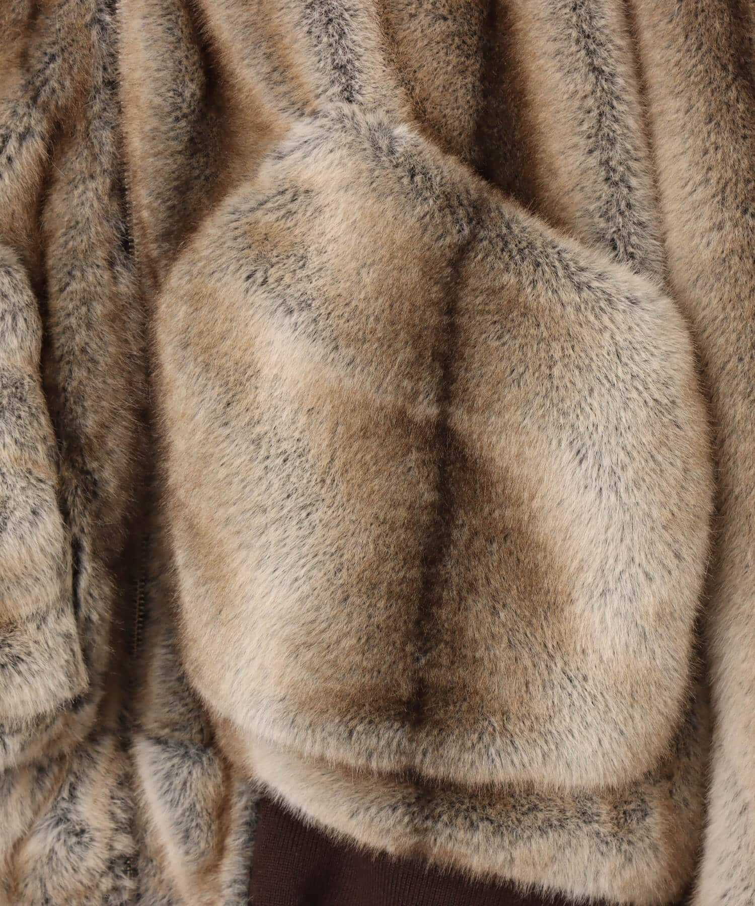 atmos Faux Fur Hoodie Jacket MULTIの画像