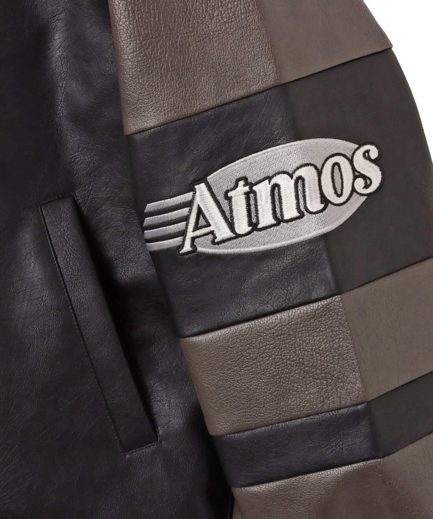 atmos x HONDA Synthesis Leather Jacket BLACKの画像