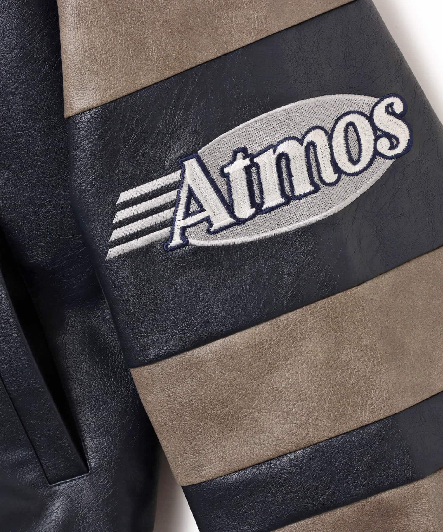 atmos x HONDA Synthesis Leather Jacket NAVYの画像