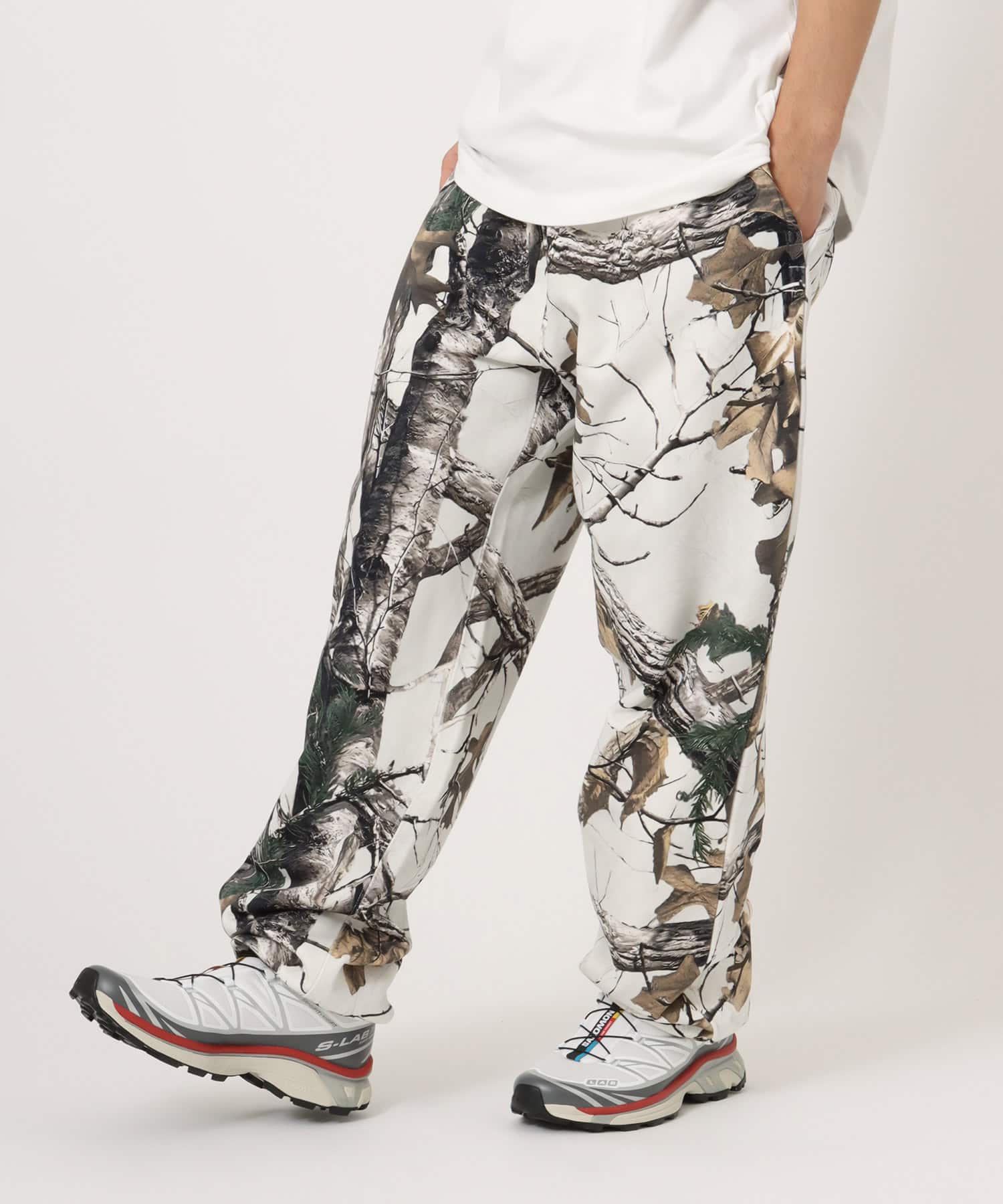 atmos Embroidery Classic Logo Sweat Pants BEIGE CAMOUFLAGEの画像