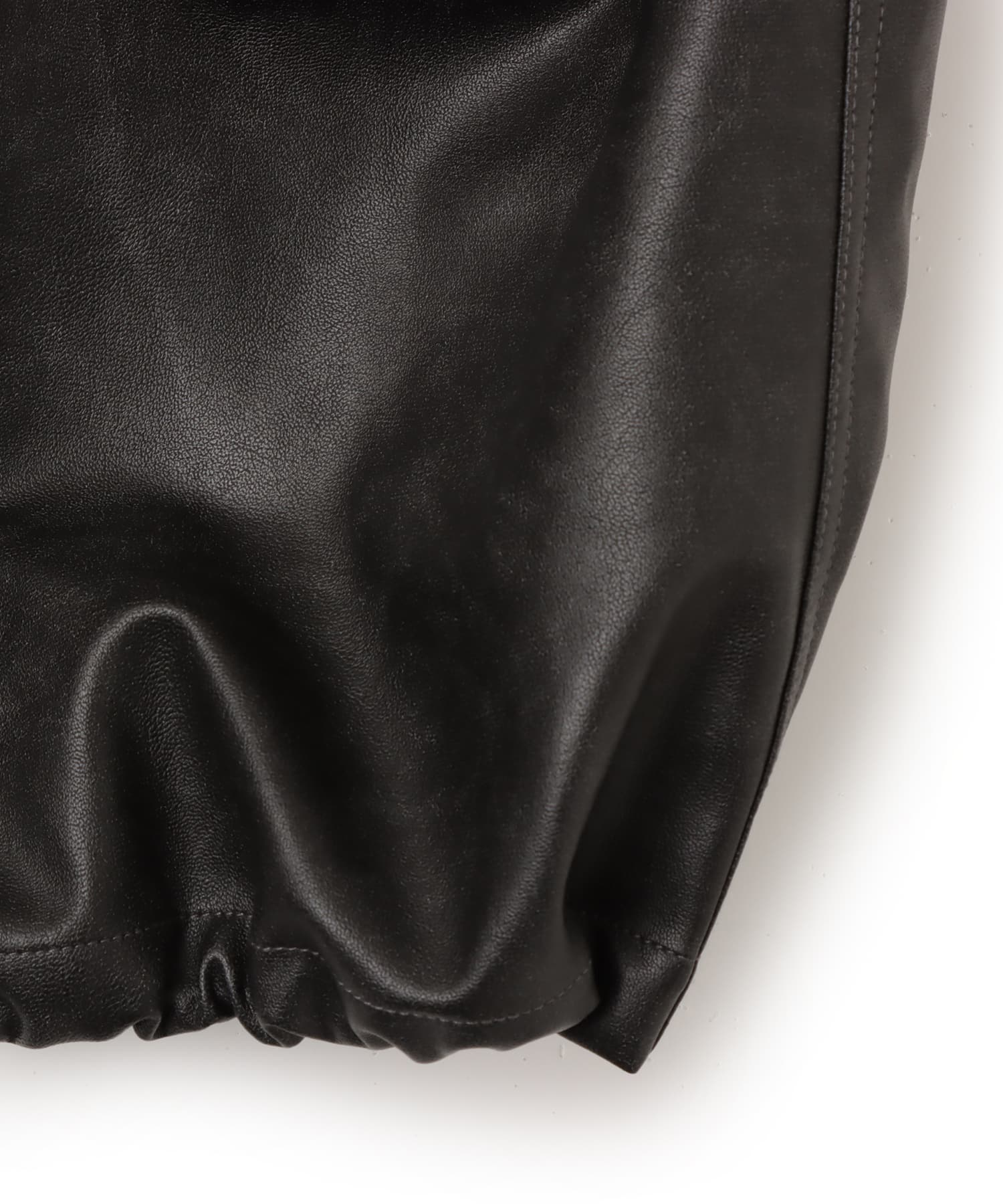 atmos Faux Leather Cargo Pants BLACKの画像