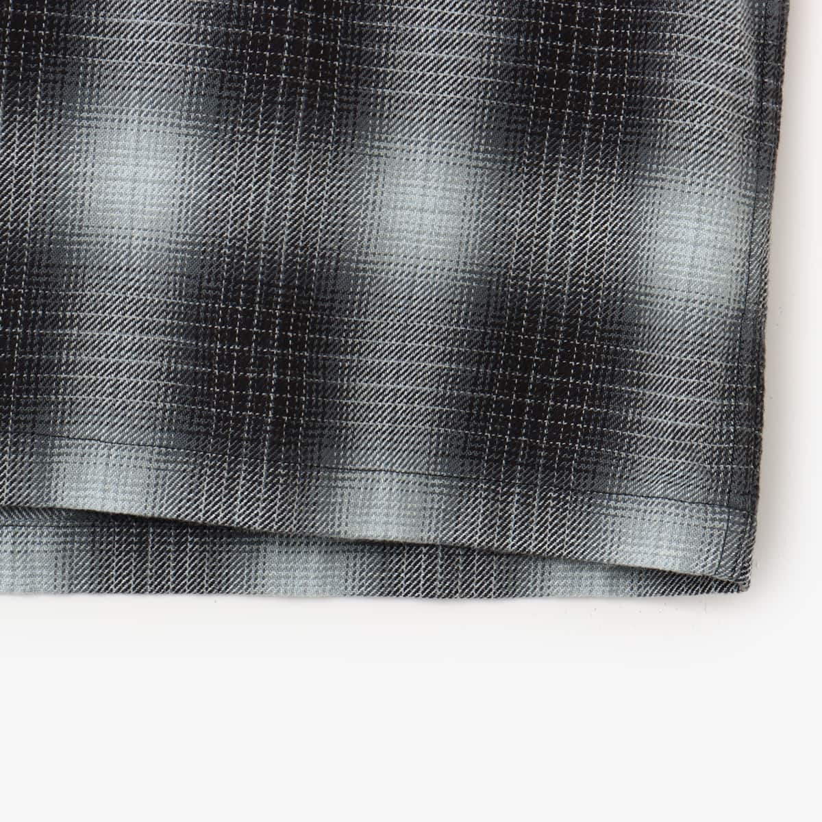 atmos Ombre Check Open Collar Shirt BLACKの画像