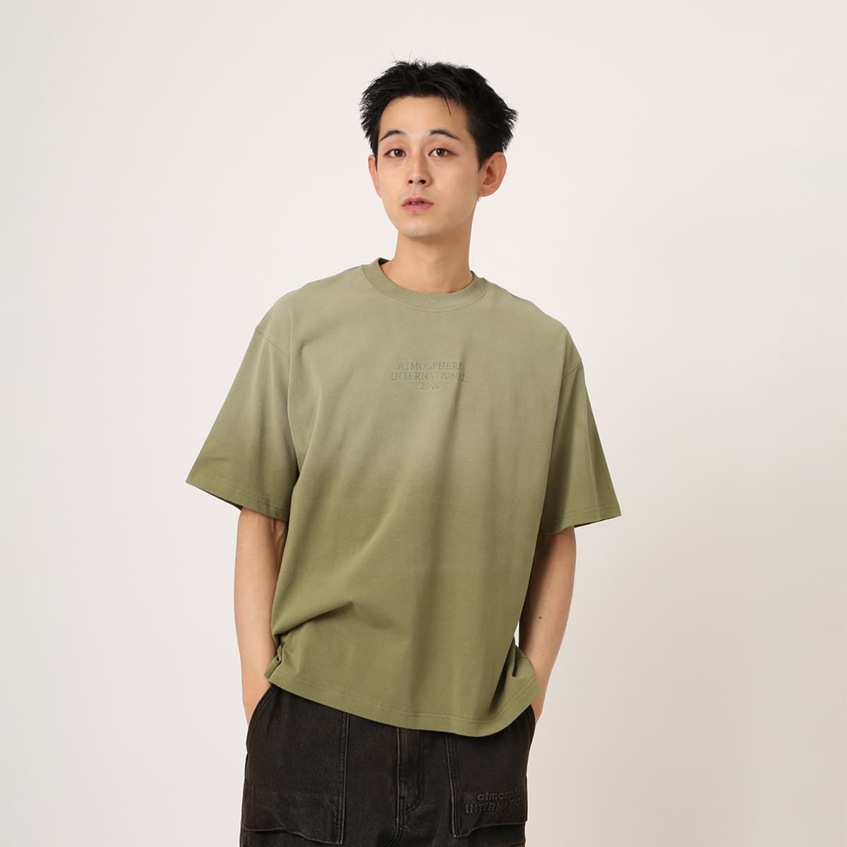 atmos Fade Color T-shirt KHAKI（アトモス フェードカラー T