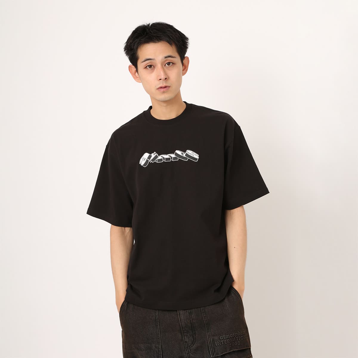 atmos Block Logo T-shirt BLACK（アトモス ブロック ロゴ T