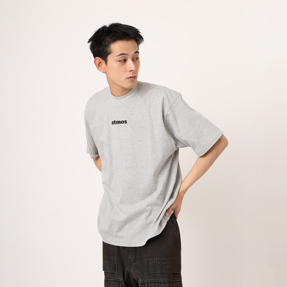 atmos Embroidery Classic Logo T-shirt GRAYの画像