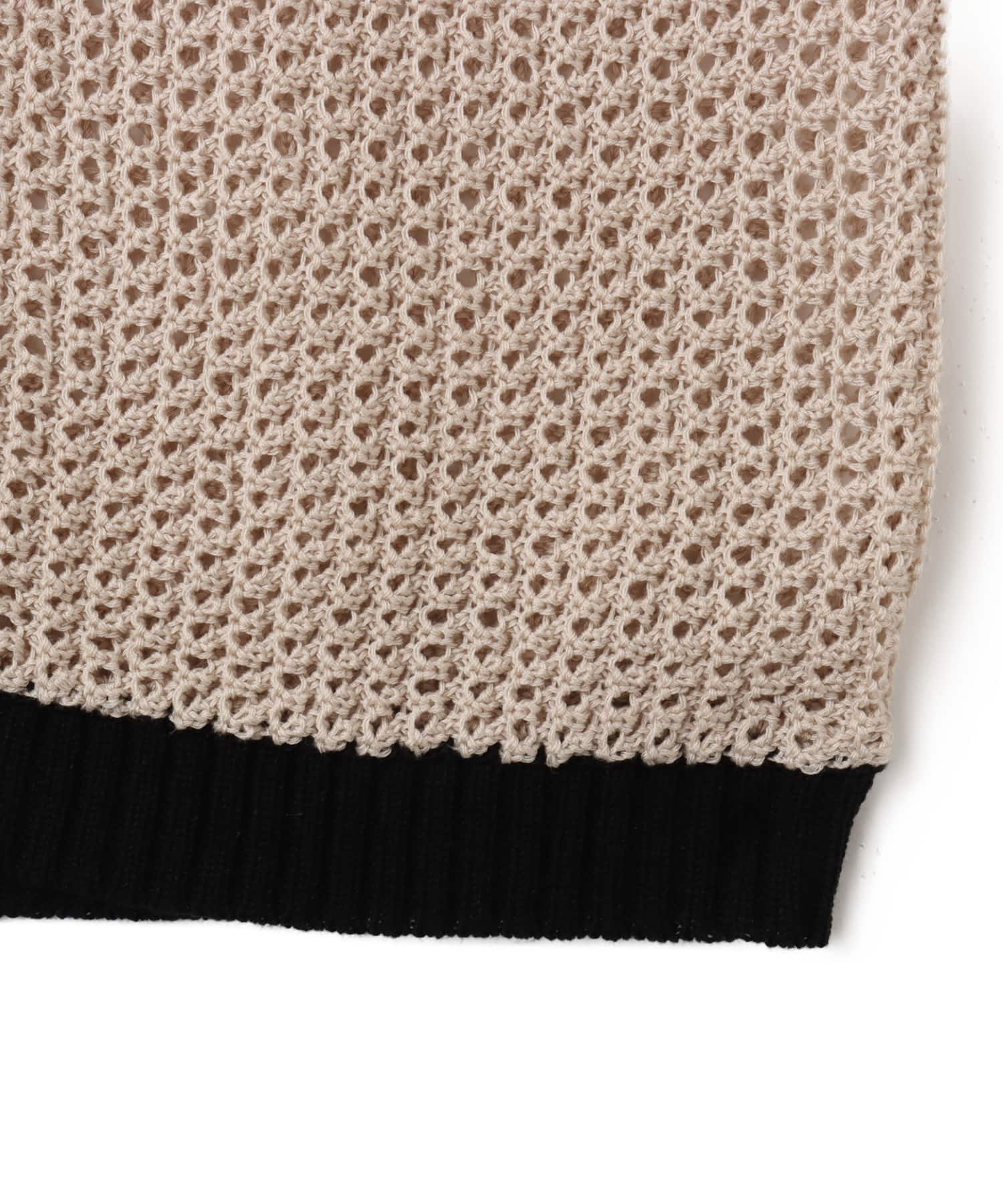 atmos S/S Gradient Knit Shirt BEIGEの画像