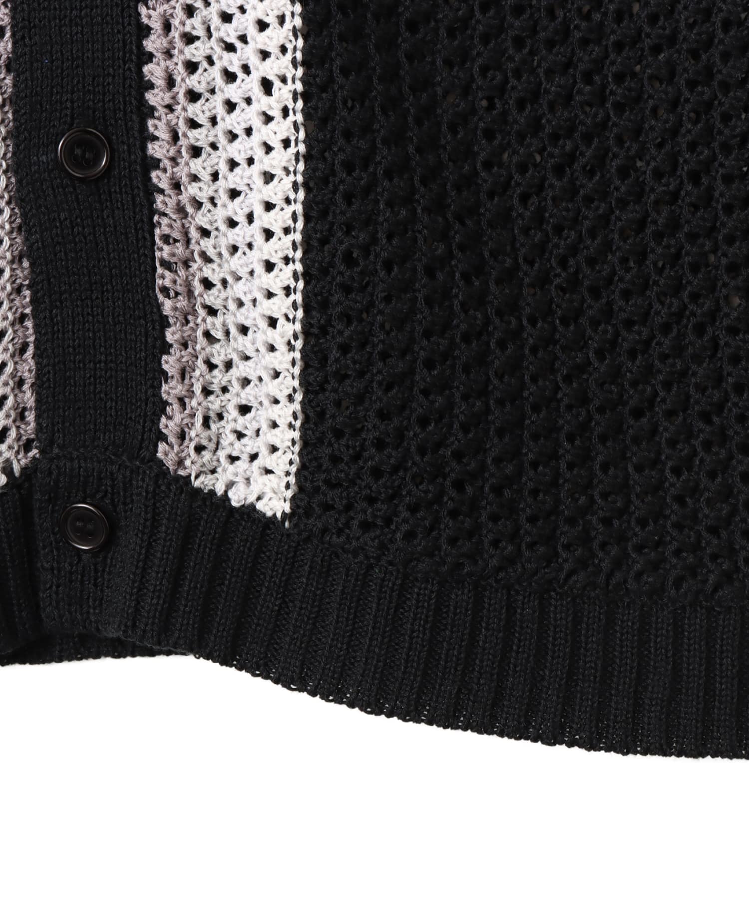 atmos S/S Gradient Knit Shirt BLACKの画像