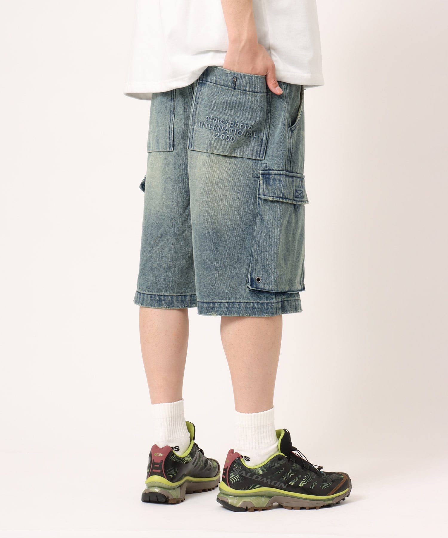 atmos Baggy Cargo Shorts BLUEの画像
