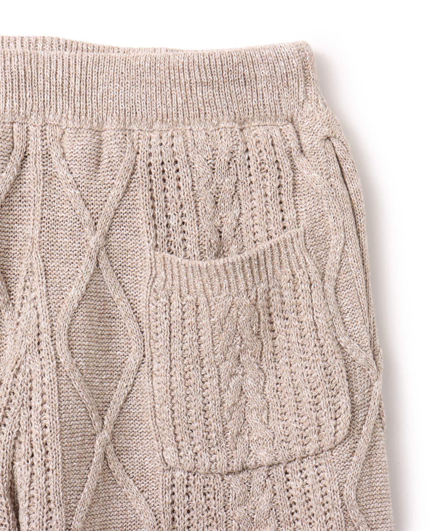 atmos Cable Knit Short Pants BEIGEの画像
