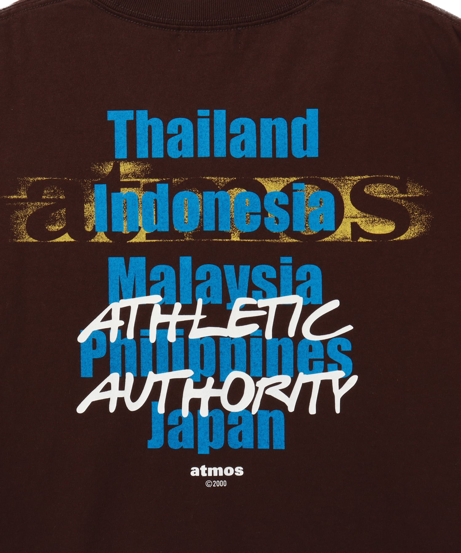 atmos Layered Logo T-shirt BROWNの画像