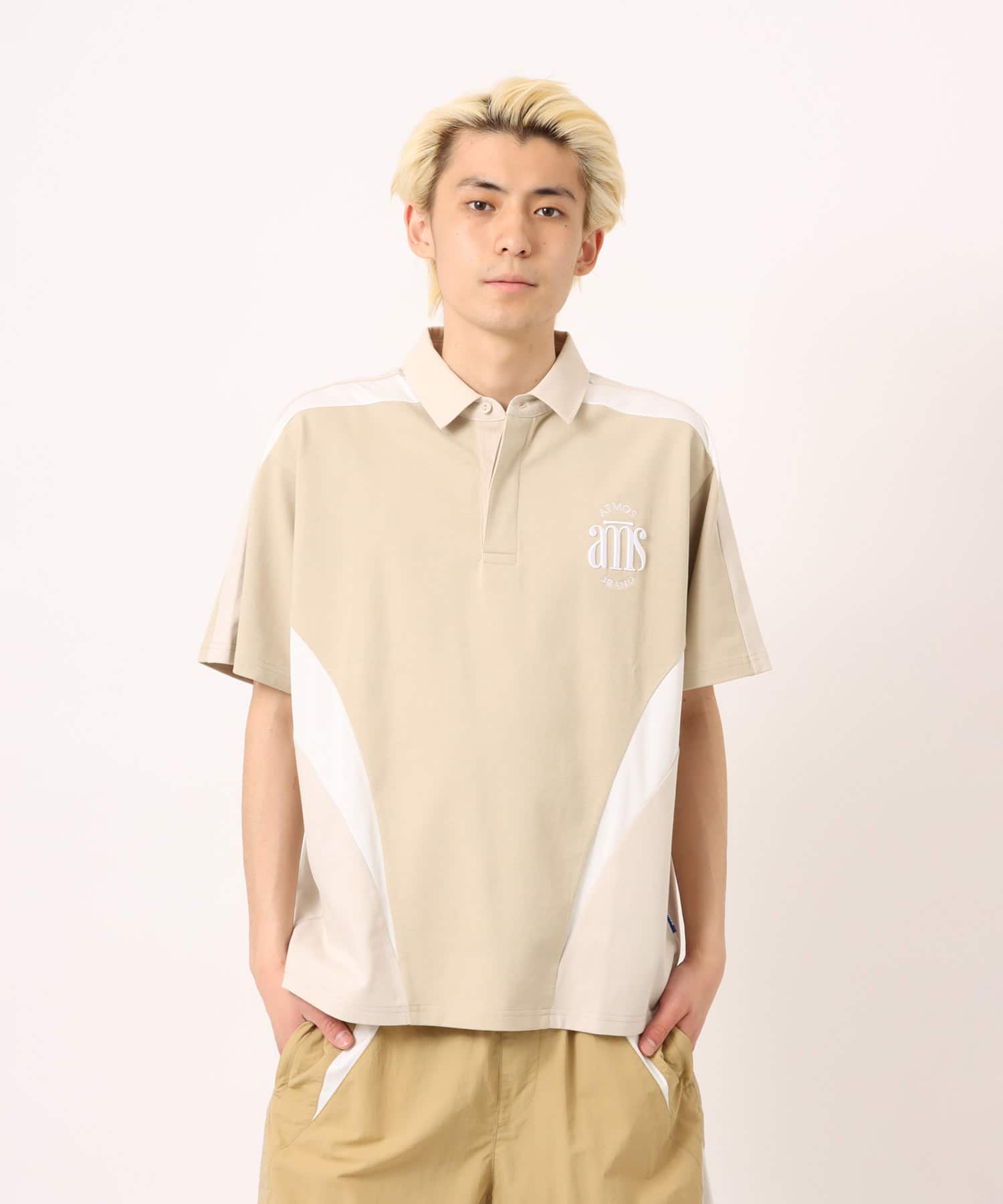 atmos Rugger Shirt BEIGEの画像