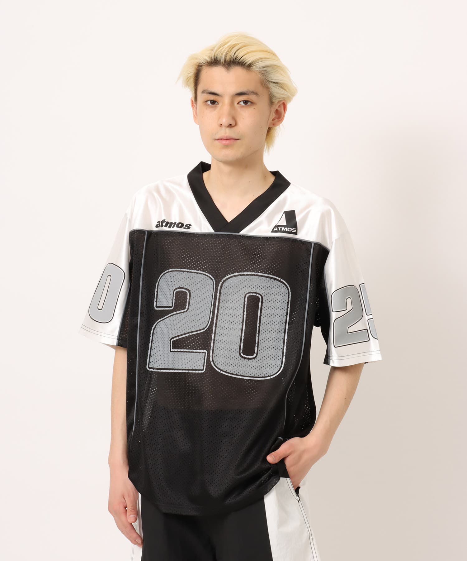 atmos Mesh Football Shirt BLACKの画像
