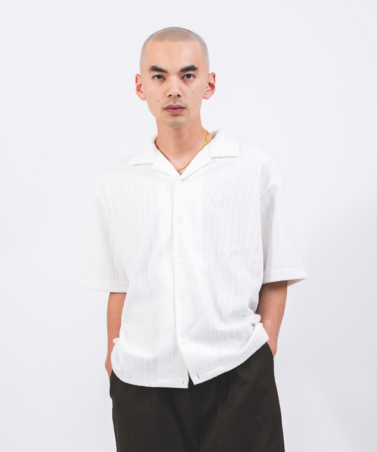 atmos Links Vacation Cut & Sewn Shirt WHITEの画像