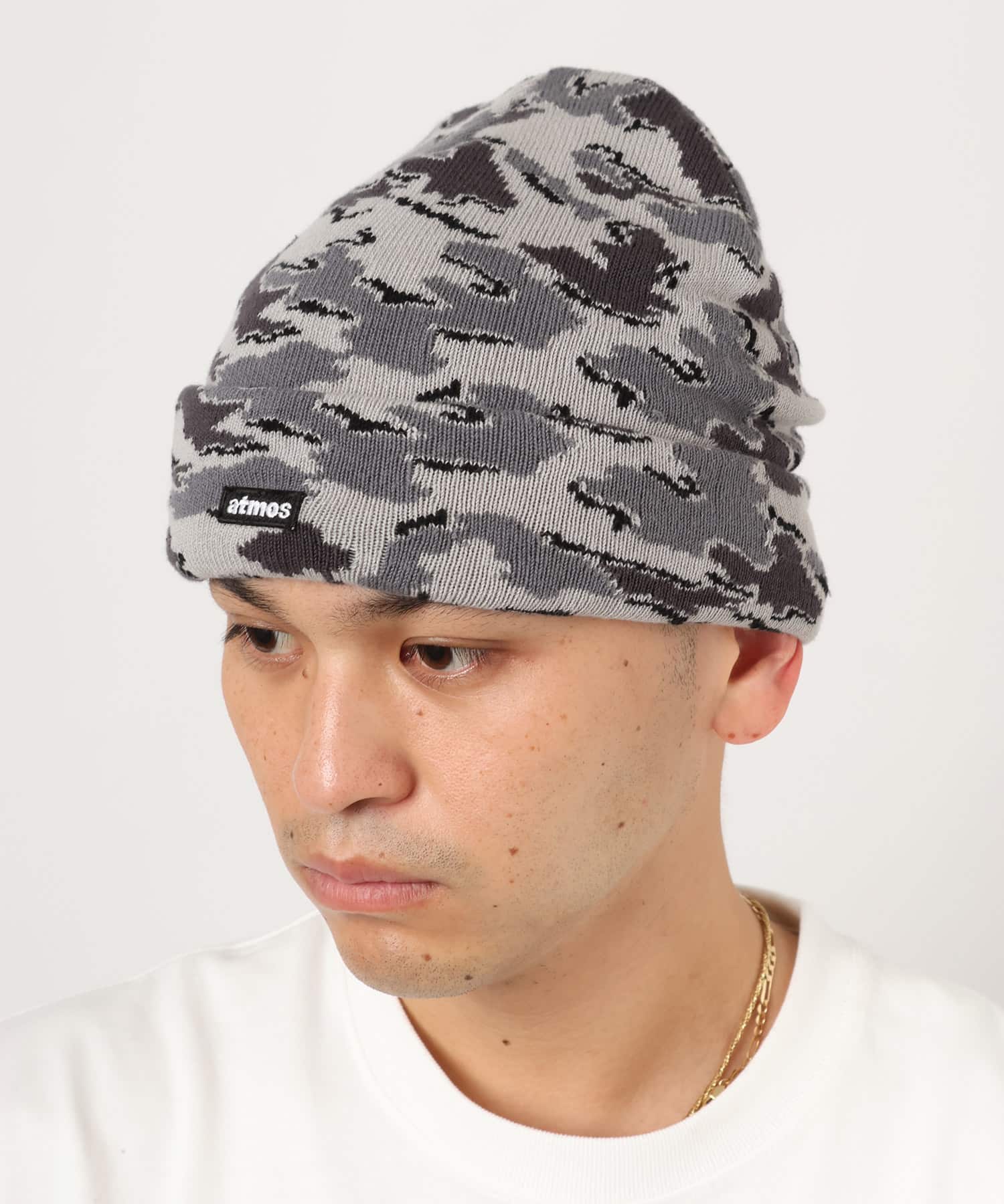 atmos Embroidery Patch Beanie CAMOUFLAGE GRAYの画像