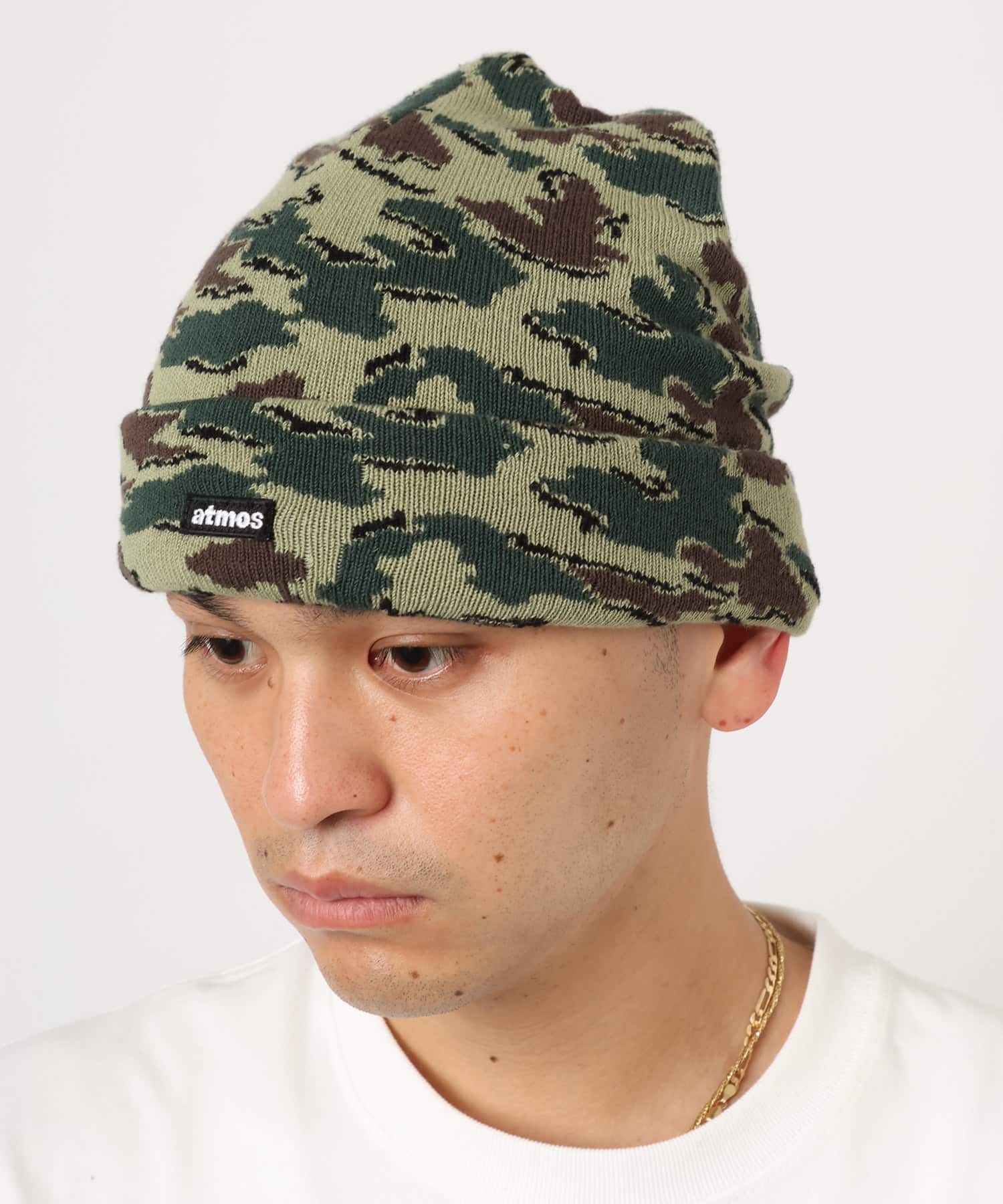 atmos Embroidery Patch Beanie CAMOUFLAGE KHAKIの画像