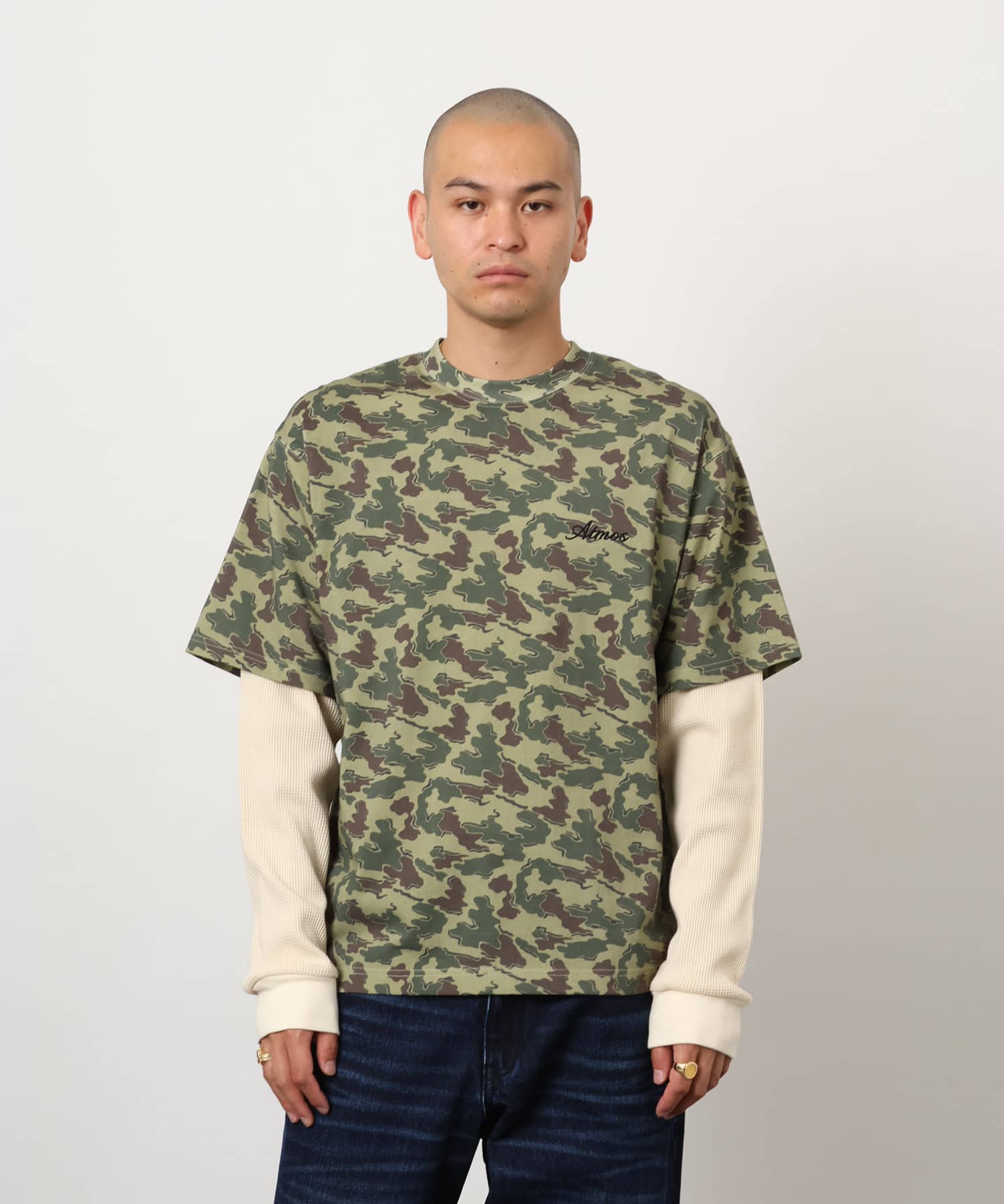 atmos Layered Sleeves LS T-shirt CAMOUFLAGEの画像