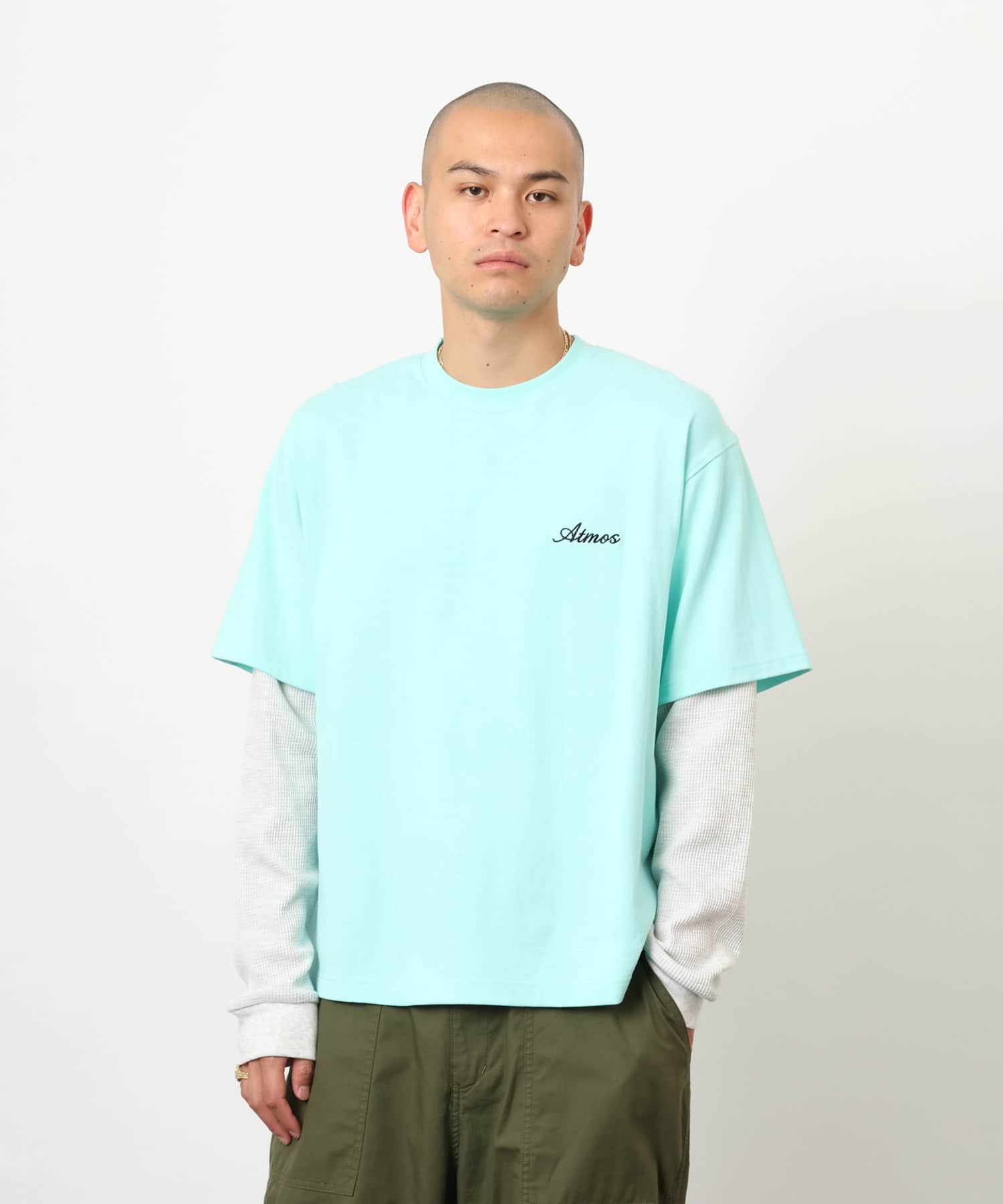 atmos Layered Sleeves LS T-shirt MINTの画像