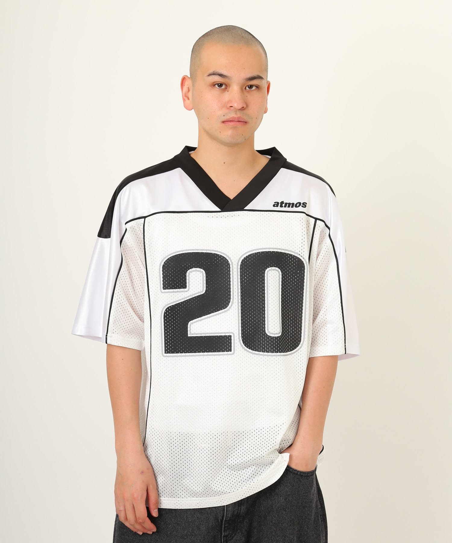 atmos Mesh Football Shirt WHITEの画像