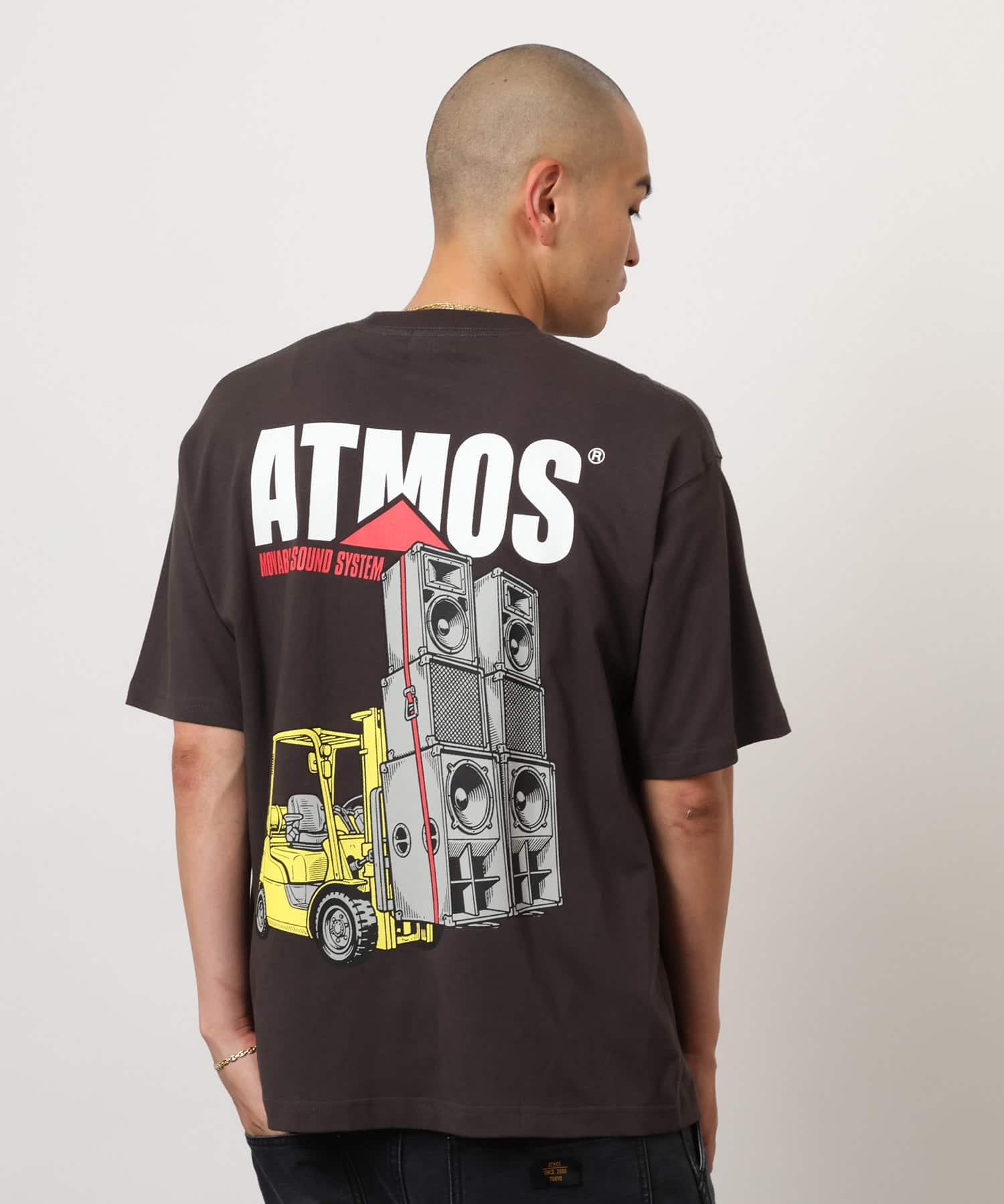 atmos ForkLift & Amplifier Print T-shirt BLACKの画像