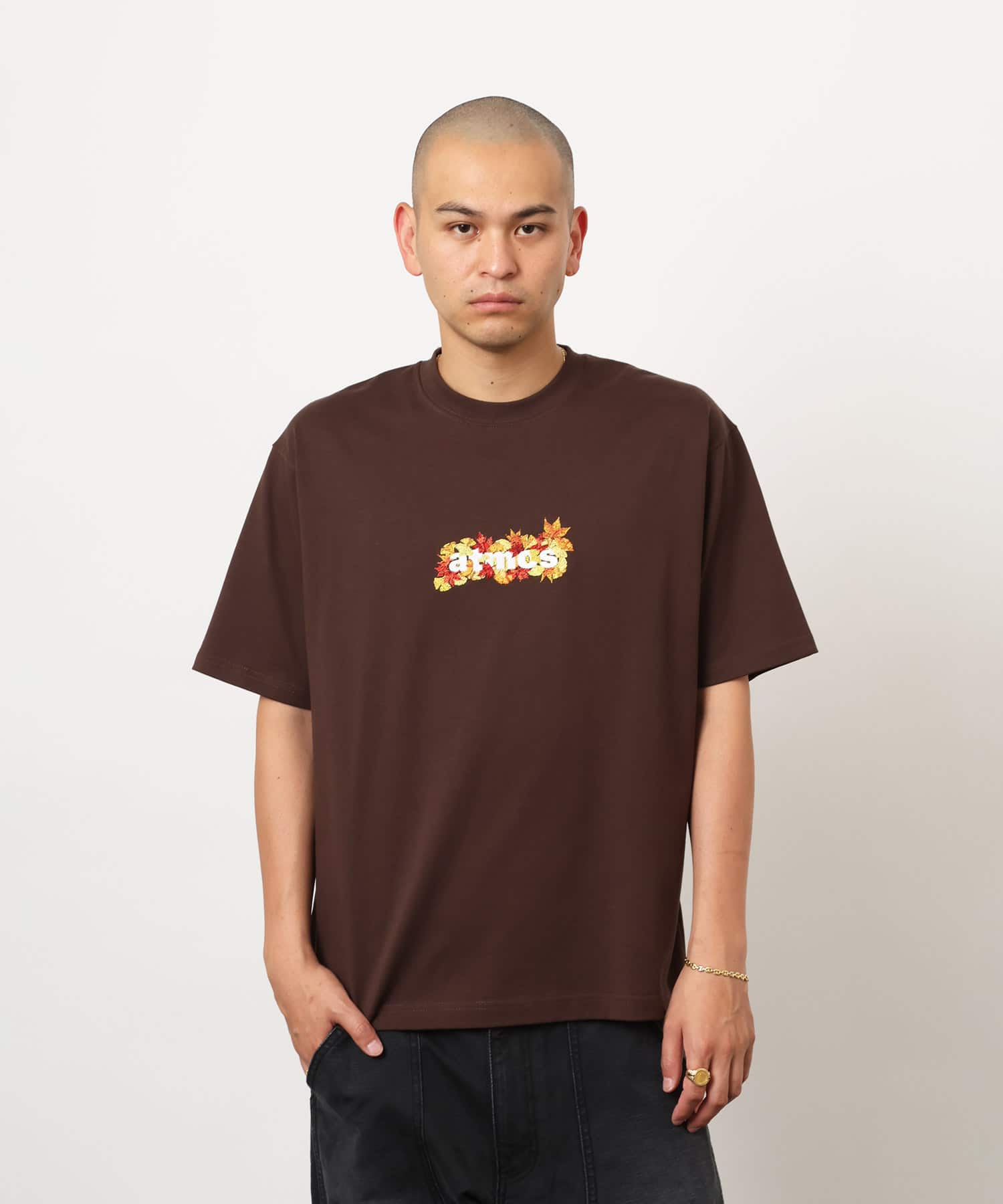 atmos Autumn Motif T-shirt BROWNの画像