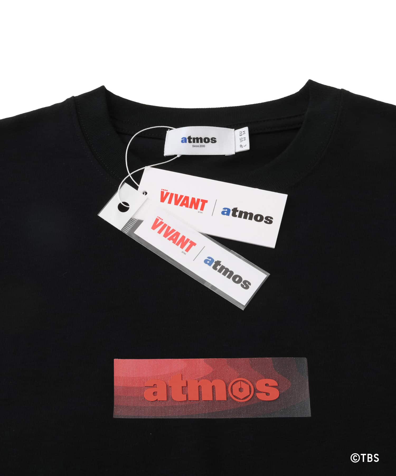VIVANT x atmos Box Logo T-shirt BLACKの画像