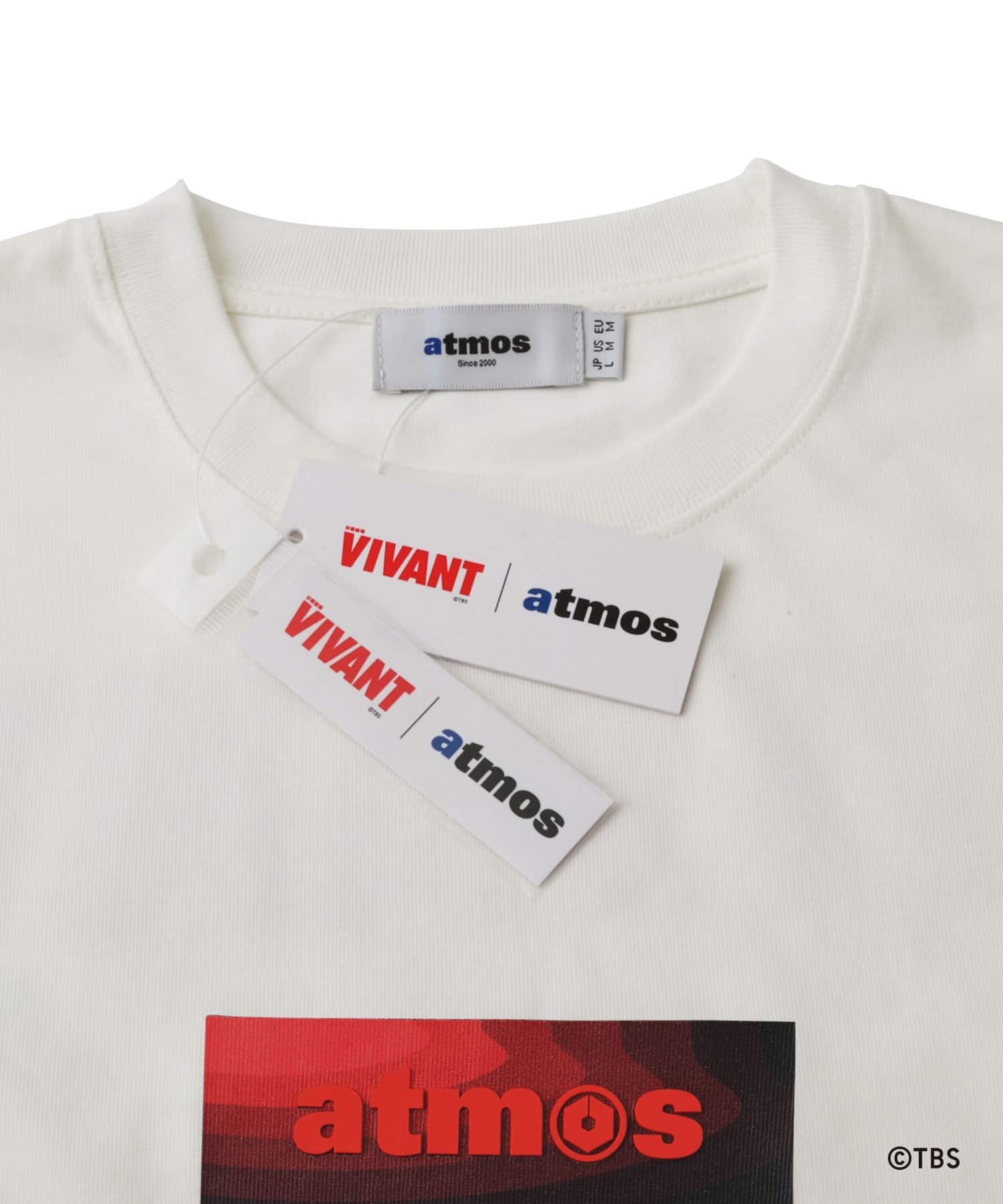 VIVANT x atmos Box Logo T-shirt WHITEの画像