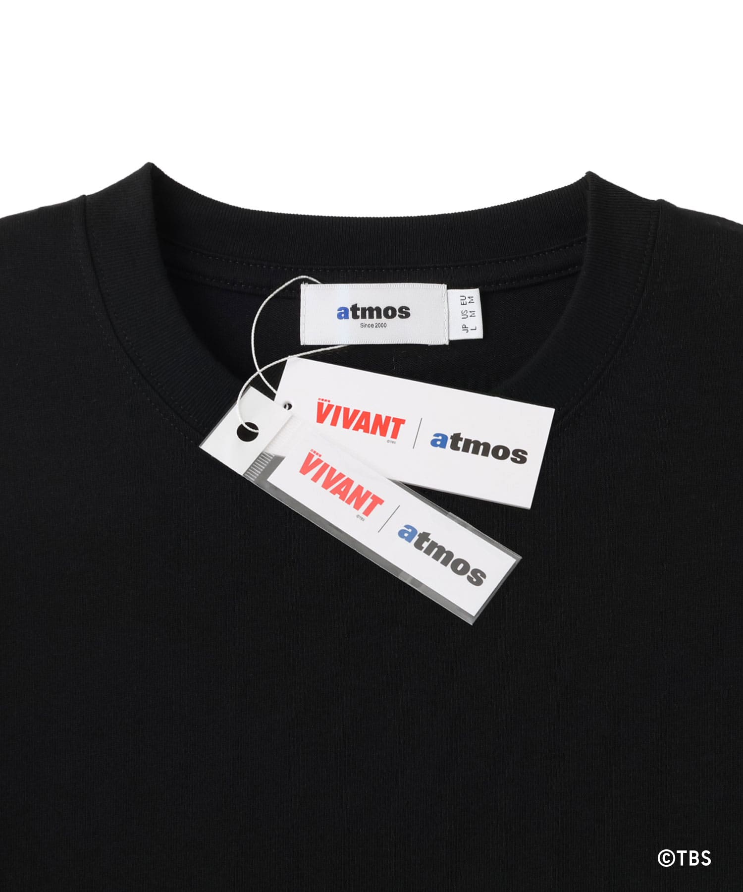 VIVANT x atmos Patch Logo T-shirt BLACKの画像