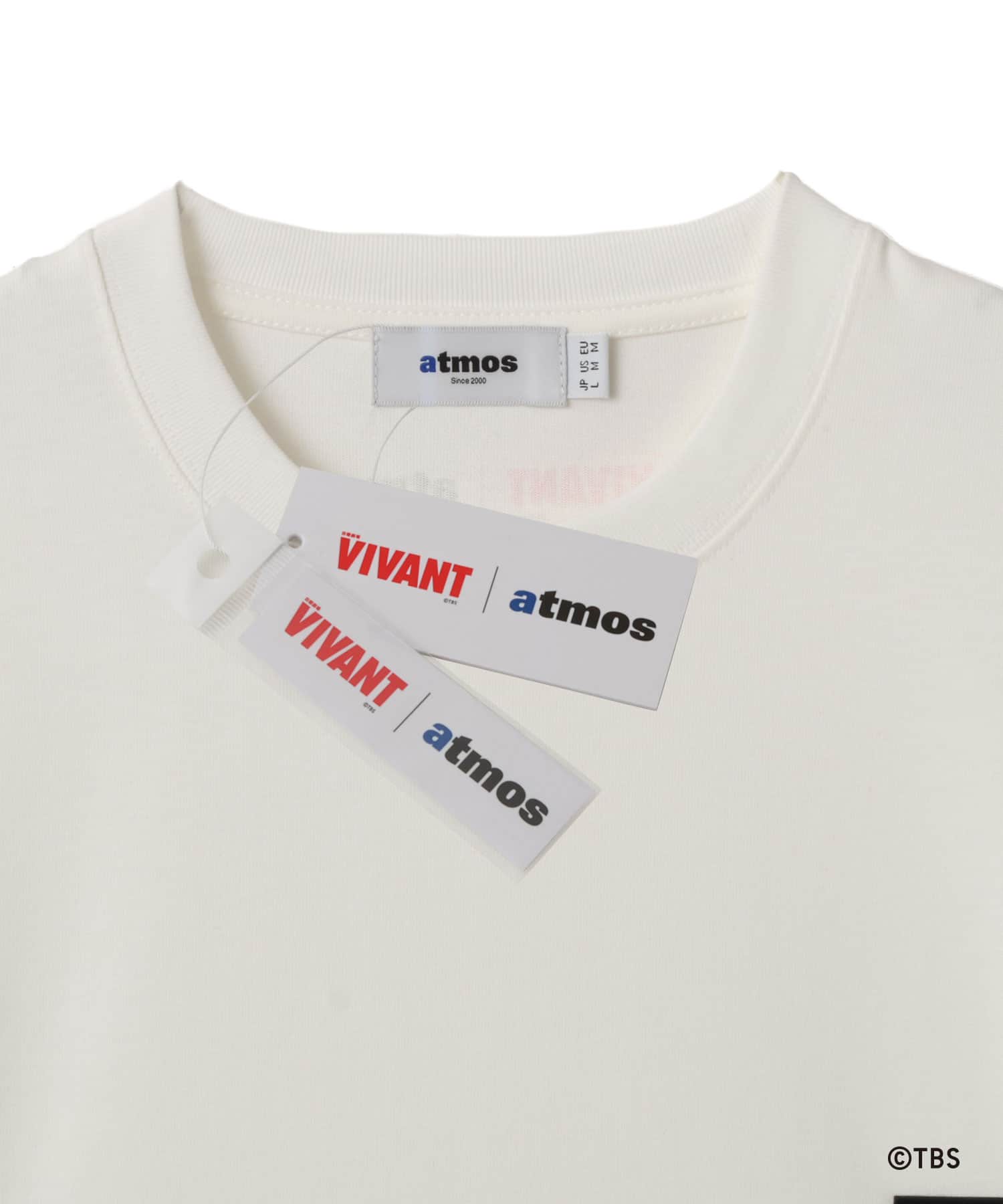 VIVANT x atmos Patch Logo T-shirt WHITEの画像